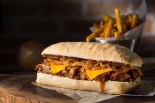 Baguete de Carne Desfiada