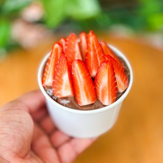 Afogadinho brigadeiro com morango
