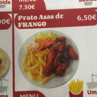 Prato asas de frango