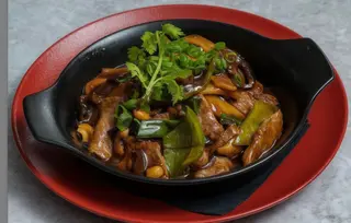 Beef with Bamboo shoots castle nuts 