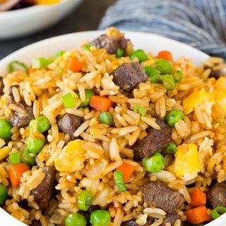 Fried rice beef 