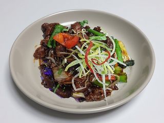 Mongolian beef ( Carne da Mongólia)