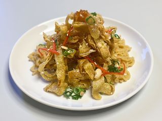 Honey glazed noodles