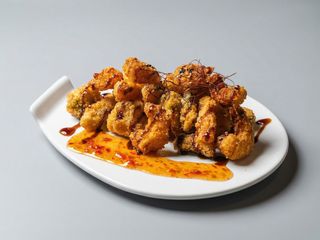 Tempura Camarão e Legumes