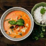 Caril Tailandês Vermelho de Frango