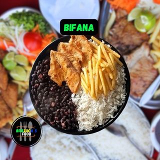 Bifana Arroz e Feijão