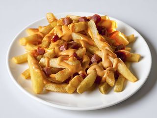 Batata Cheddar, Bacon e Cebola Crispy