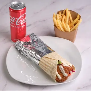 Menu Falafel Durum Com Batata Frita é Bebida