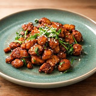 香辣金酥素粒 Spicy golden crispy vegan bites
