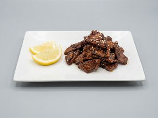 糖醋素肉Carne vegetariana doce e azeda
