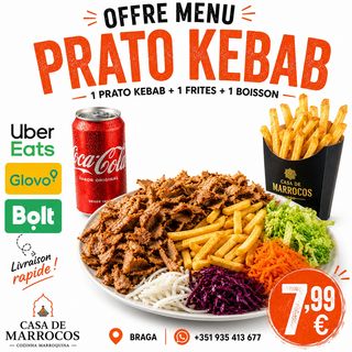 MENU PRATO KEBAB