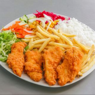 Menu Frango Frito / Crispy Chicken Tender Com Bebida