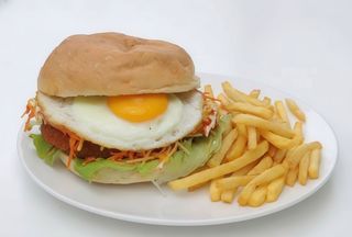 Hambúrguer Vegetariano com Ovo