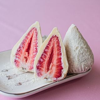 Brigadeiro Branco com Morango
