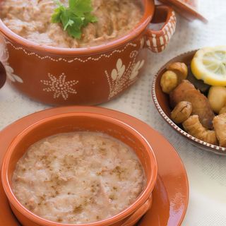 Papas de sarrabulho c/rojões 