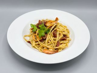 Linguini de camarão