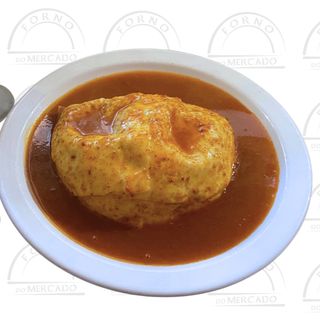 Francesinha massa de pizza ao forno