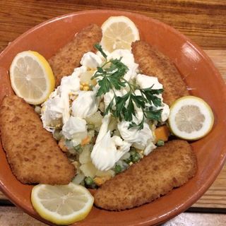 Meia Dose de Filetes de Pescada Panados