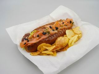 Salmão com Batata Chips