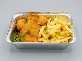 Panados de Frango c/ Arroz ou Batata Frita