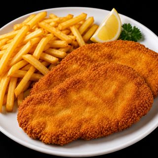Panados de Frango com Batata Frita Caseira — 2 Unidades