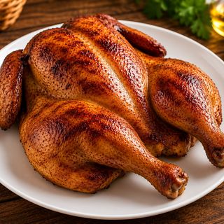 Frango Inteiro Assado na Brasa