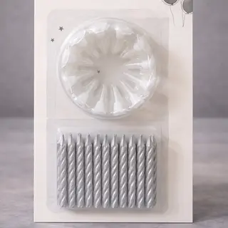 Velas Clássicas Prateadas