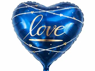 Balão LOVE azul com hélio