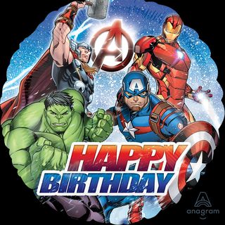 Balão Foil 43cm Happy Birthday Avengers