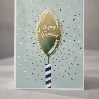 Cartão Celebração Dourada