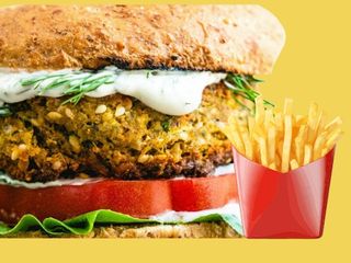 Falafel & Cheese Burger