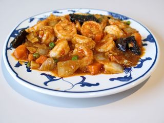 Gambas com piri piri