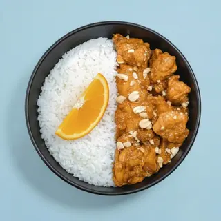 Dakgangjoeng orange with Rice