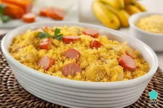 Ovos com Linguiça Assada