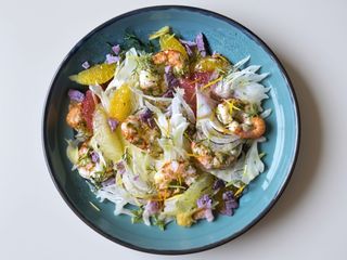 Insalata Finnochio e Gamberi