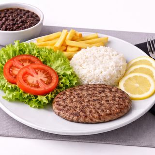 Prato Hamburguer Artesanal Acebolado