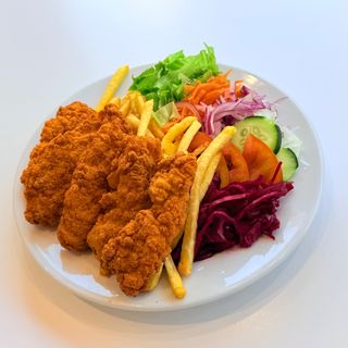Crispy chicken prato