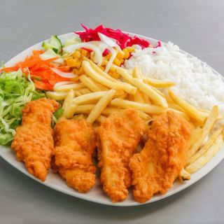Menu Frango Frito Crocante / Crispy Chicken Tender Com Bebida