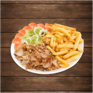 Menu Kebab de Frango no Prato