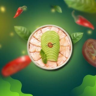 Chirashi Salmon Flamed