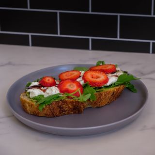 Stracciatella & Strawberry on Sourdough