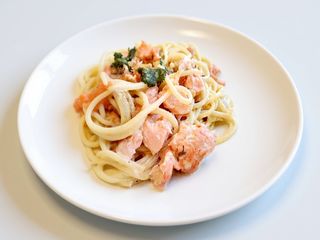 Massa com Salmão