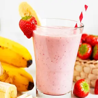 Smoothie de Banana e Morango