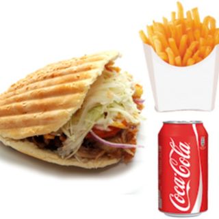 DONOR KEBAB COM COCACOLA 330ML, BATATAS