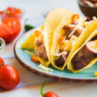 Tacos com cola.