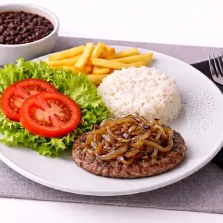 Hamburguer Artesanal com Cebola Caramelizada