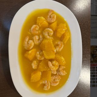 Gambas com Laranja