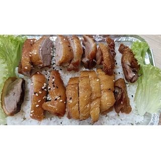 87A Pato frito com Arroz branco