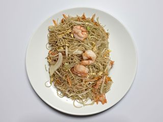 Massa de Arroz com Gambas