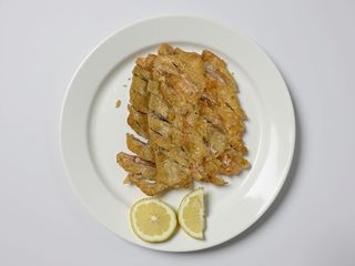 Galinha Frita com Gambas